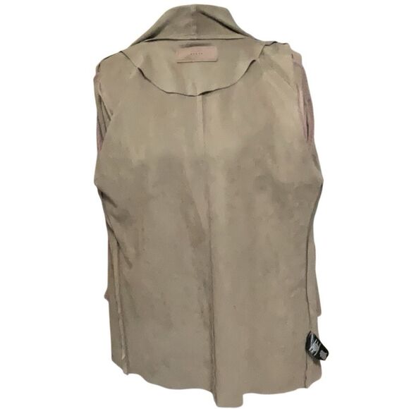 Blanknyc Lightweight Brown Faux Suede Draped Neck Long Sleeve Jacket Size Medium - Picture 6 of 7